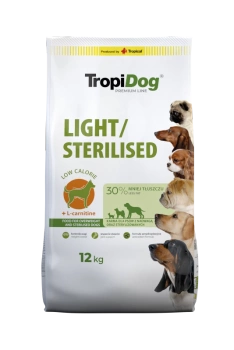 Tropidog Premium Light Pollo Esterilizado Con Arroz 12kg