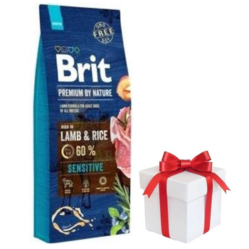 Brit Premium By Nature Sensitive con Cordero y Arroz 15kg + ¡Sorpresa para el Perro GRATIS!