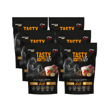 Tasty Dogs Life Junior Plato con pato en gelatina 6x500 g