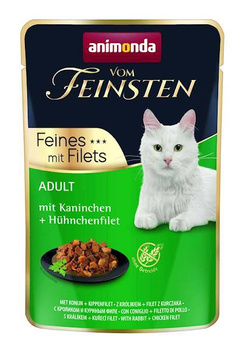 ANIMONDA Cat Vom Feinsten Adult Conejo + Filete de Pollo Bolsita 85g