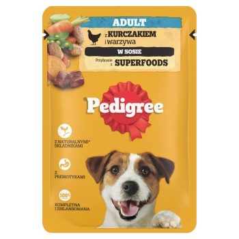 Pedigree Comida Húmeda para Perros Adultos con Pollo y Verduras en Salsa 100g