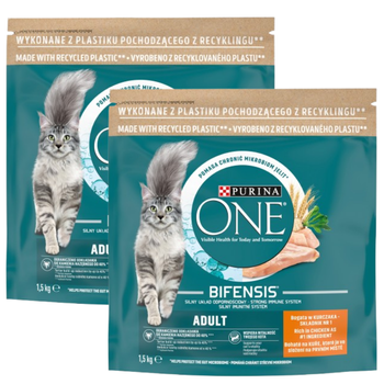 Purina One Cat Adult Comida de Pollo 2x1.5kg
