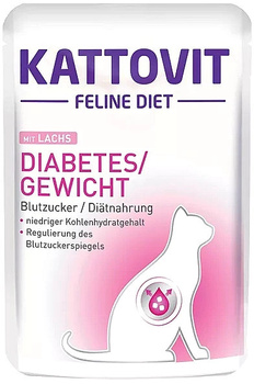 Kattovit Diabetes/Geating salmón 85g sobre