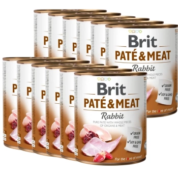 Brit Pate y Carne con Conejo 12x800g