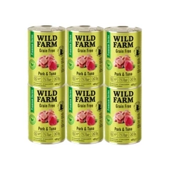 WILD FARM Premium Grain Free Cerdo y Atún 6x400g - pienso sin cereales para gatos