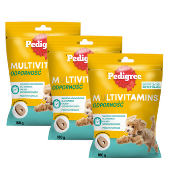 PEDIGREE Multivitaminas Inmunidad alimento complementario para perros adultos, sabor pollo 3x180 g