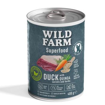 Wild Farm Superfood Pato 400g comida para perros sin cereales