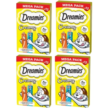 DREAMIES Cremoso con pollo y salmón 4x(12x10g)