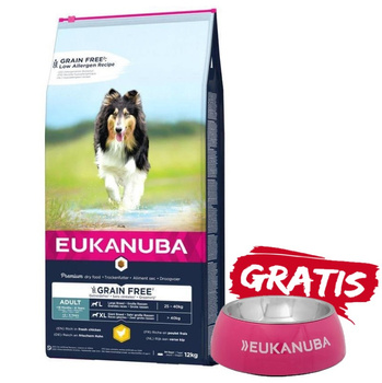 Eukanuba Adult Large Grain Free Pollo 12kg + ¡Cuenco GRATIS!