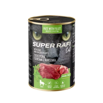 DOLINA NOTECI Super Rafi Cat P&F con carne de caza y corazones de pollo 400 g