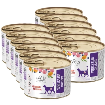4Vets para gatos Gastro Intestinal 12x185g