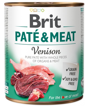 Brit Pate&Meat Adulto Venado 800g