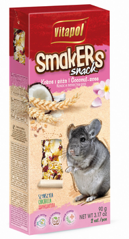Vitapol Frascos para chinchillas Smakers Coco y rosa 2pc