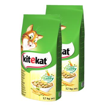 KITEKAT Alimento Seco para Gatos con Pollo y Verduras 2x12kg