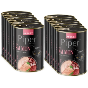 DOLINA NOTECI Piper para gatos con salmón 12x400g