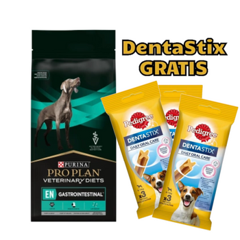 PURINA Pro Plan Veterinary Diets ES Gastrointestinal 12kg + 3x DentaStix GRATIS!