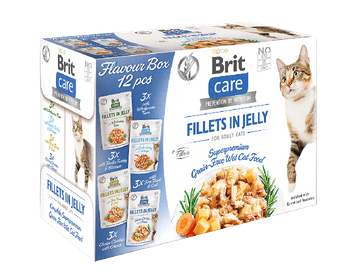 BRIT CARE Filetes para gatos en gelatina 12x85g