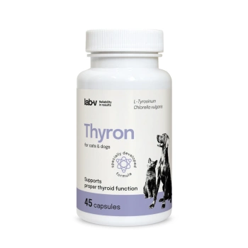 LAB-V Thyron - Apoyo a la función tiroidea normal para perros y gatos 45 cápsulas