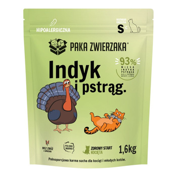 Paka Zwierzaka - KOT alimento seco pavo y trucha Gatitos "S'' 1,6kg