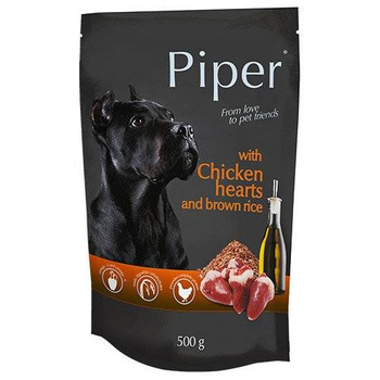 Dolina Noteci Piper para perros con corazones de pollo y arroz 10x500g