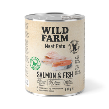 WILD FARM Pate Salmon&Fish 800g comida para perros sin gluten