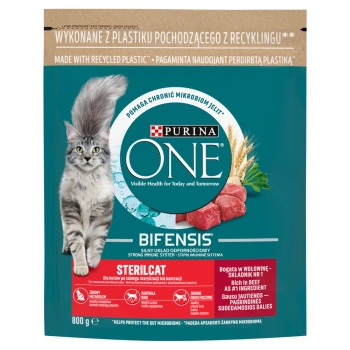 Purina One Cat Sterilcat Alimento con carne de vacuno para gatos 800g