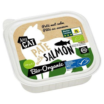 My Cat Bio Alimento orgánico para gatos adultos con sabor a salmón 100g
