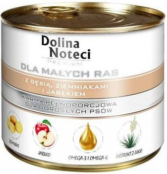 Dolina Noteci Premium para perros pequeños con oca, patata y manzana 12x185g