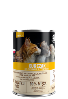PetRepublic Lonchas de Pollo en Salsa Delicada para Gatos Esterilizados 400g