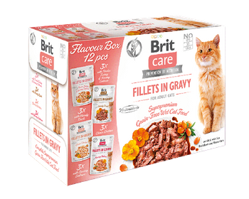 BRIT CARE Filetes para gatos en salsa mixta 12x85g
