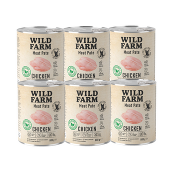 WILD FARM Pate Pollo 6x800g pienso para perros sin gluten