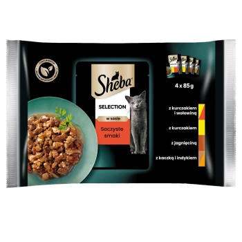 Sheba Sachet Selección En Salsa Sabores Jugosos 4x85g
