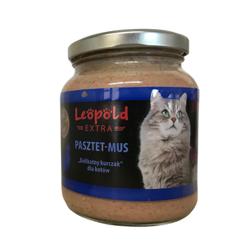 Leopold Pate Mousse "Delicate Chicken" para gatos 300g +10% Gratis (Tarro)