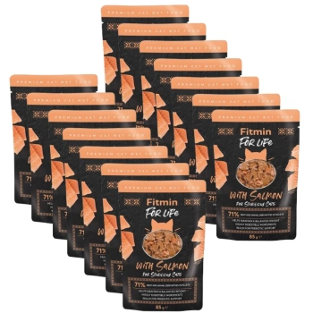 Fitmin Cat For Life Salmón Esterilizado 14x85g