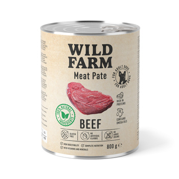 WILD FARM Pate Beef 800g pienso para perros sin gluten