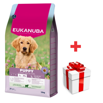 EUKANUBA Puppy&Junior Cordero y Arroz Razas Grandes 12 kg + sorpresa para el perro