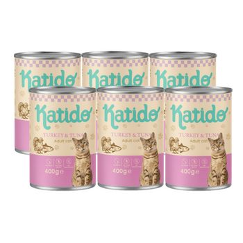 Katido Comida Húmeda para Gatos Pavo con Atún 6x400g