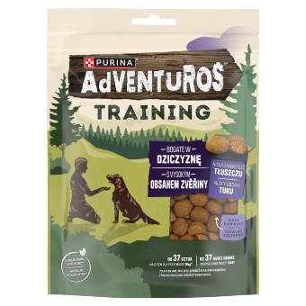 ADVENTUROS Golosinas de adiestramiento para perros ricas en carne de venado 115g