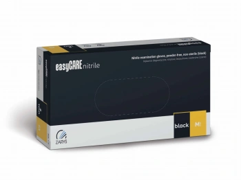 Guantes de nitrilo sin polvo, talla M - negro