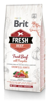 Brit Fresh Beef & Pumpkin Puppy Crecimiento y Articulaciones Grandes 12kg