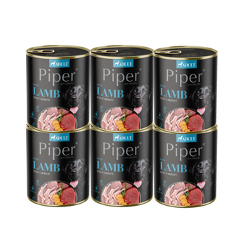 DOLINA NOTECI Piper para perros cordero con zanahorias 6x800g