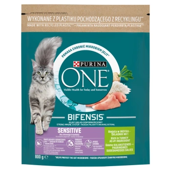 Purina One Cat Sensitive Alimento con pavo para gatos 800g
