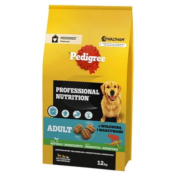 PEDIGREE® Adult Professional Nutrition 12 kg con ternera y verduras - alimento completo seco para perros adultos de razas grandes y medianas