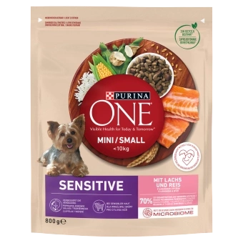 Purina One Mini/Small Delicate Comida para perros Salmón con arroz 800g