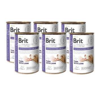 BRIT GF Veterinary Diets Perro Gastrointestinal Bajo en Grasa 6x400g- comida húmeda para perros