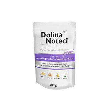 Dolina Noteci Premium para Perros Pequeños Junior Rico en Hígado de Conejo y Cola de Ciervo Bolsita 100g