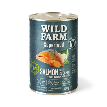 Wild Farm Superfood Salmón 400g pienso para perros sin cereales
