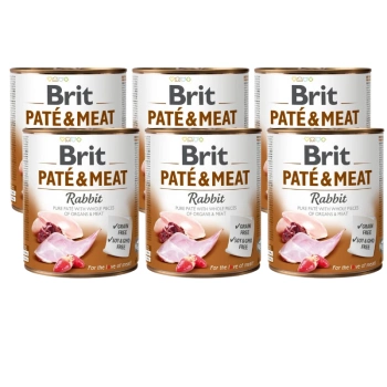 Brit Pate y Carne con Conejo 6x800g