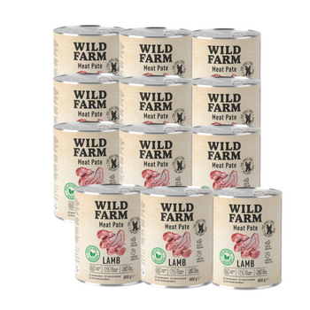 WILD FARM Pate Cordero 12x800g comida para perros sin gluten