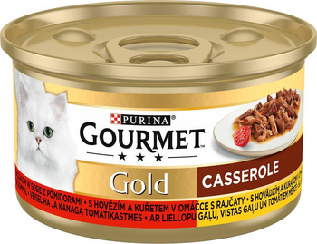 Purina Gourmet Gold con ternera y pollo en salsa de tomate 85g